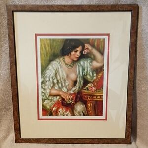 Vintage-Inspired Framed Wall Art with Brown Frame